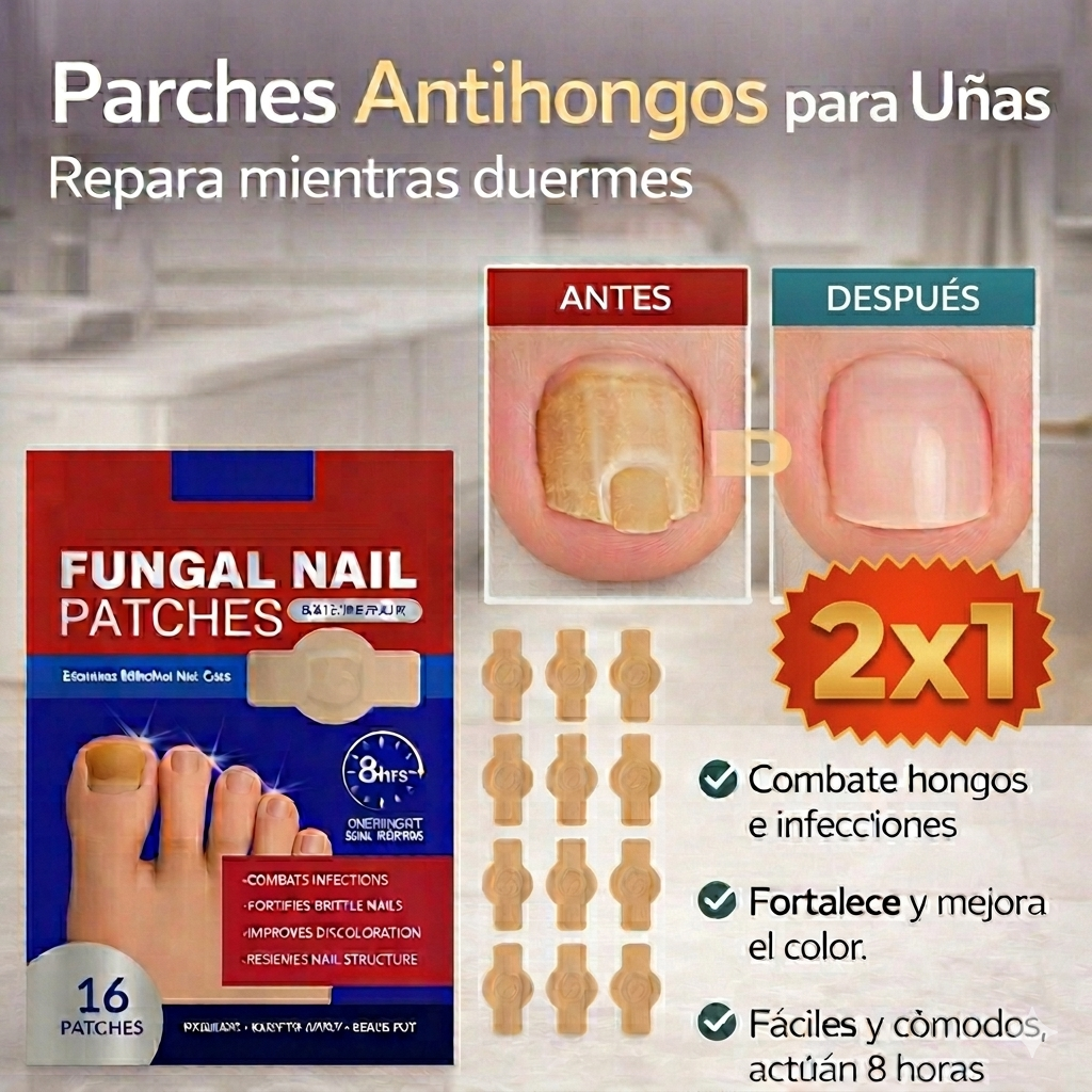 PARCHE DE UÑAS ANTIHONGOS x16 - 2x1