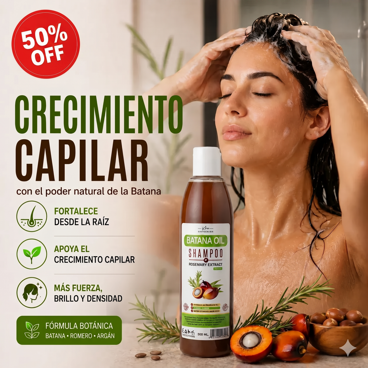 Shampoo Oil Batana - Evita la Caída y Obtén un Crecimiento de Cabello abundante