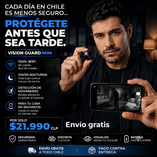 VisionGuard™ Mini Cámara Home A9™ PROTEGE TU HOGAR DESDE CUALQUIER LUGAR