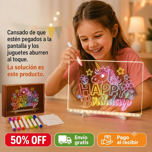 Pizarra Magica 20cm X 30cm Luz Led usb