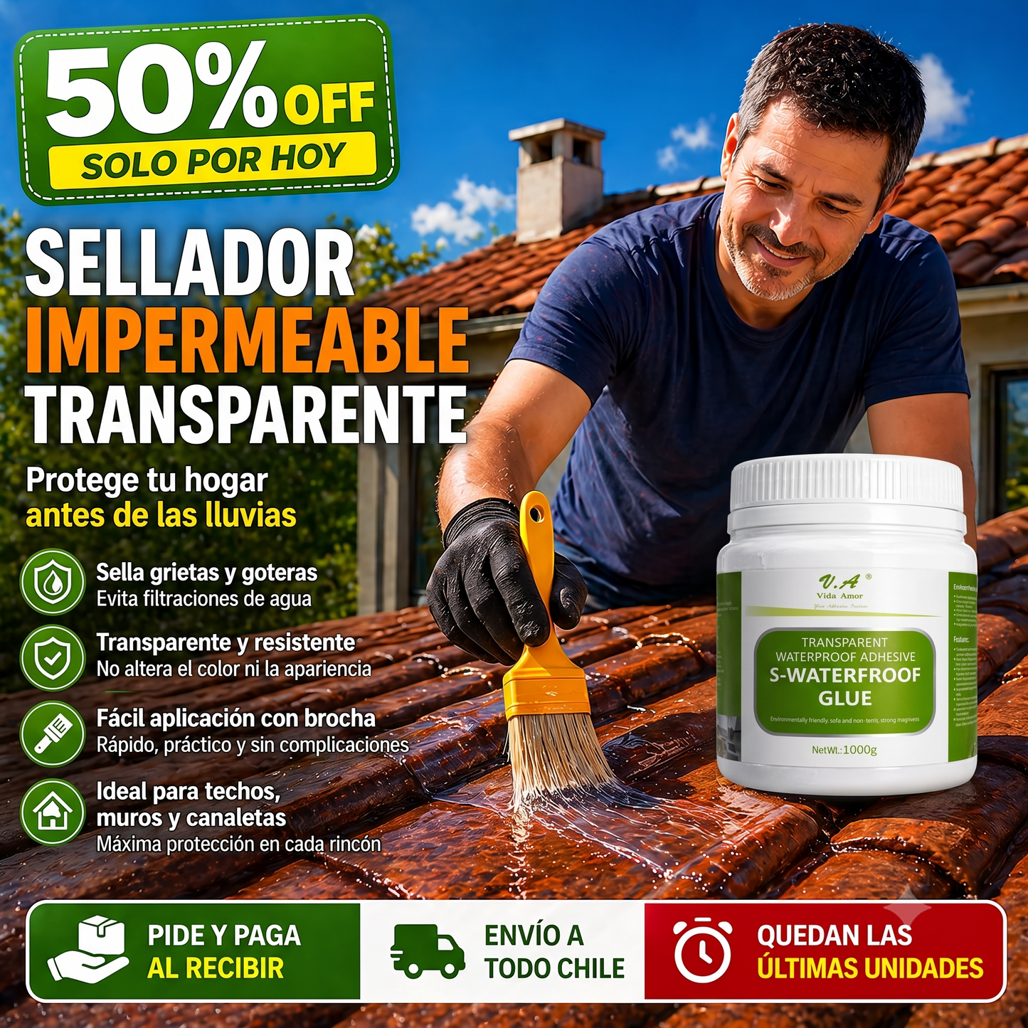 Gel Sellador Impermeable - Anti Goteras 1 kg