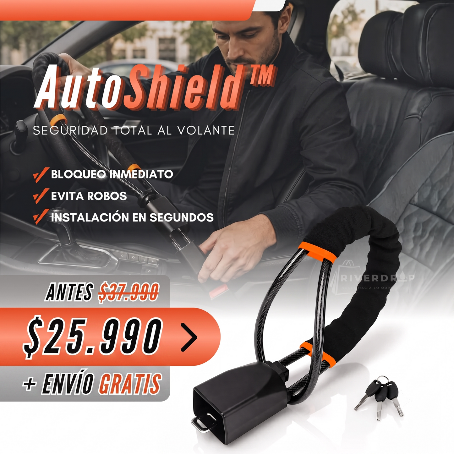 Tranca Volante Al Cinturón De Seguridad