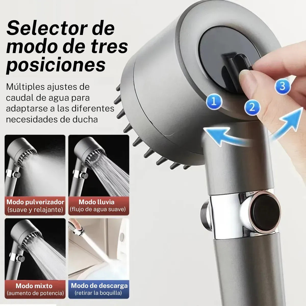 🔥 Cabezal Ducha Masajeadora Spa