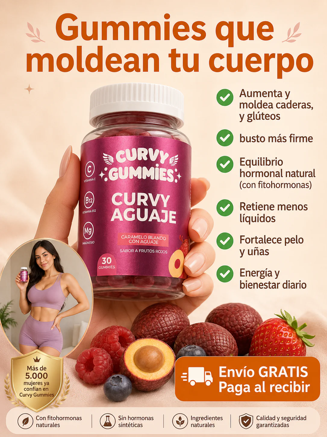 Curvy Gummies™ 🍑- El Secreto Natural para unas Curvas de Ensueño